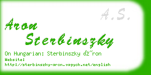 aron sterbinszky business card